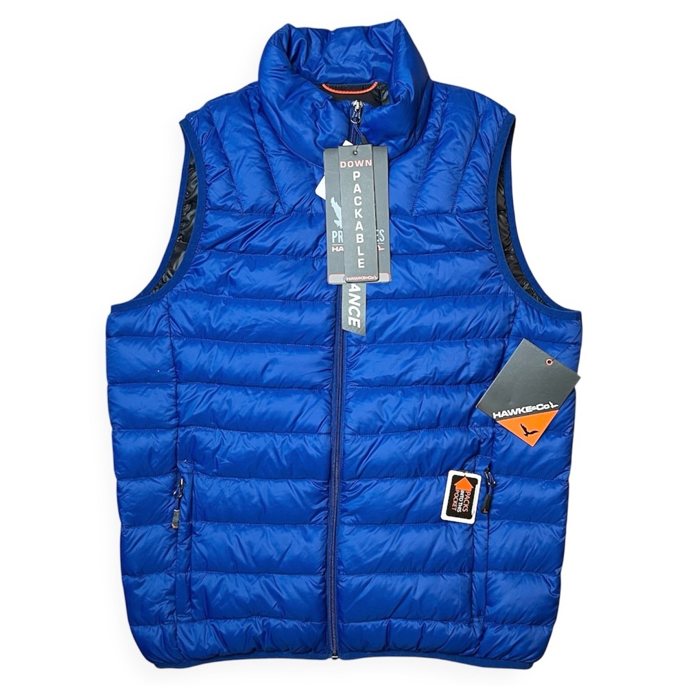 Hawke & Co. Men’s Packable Performance Sport Down Puffer Vest HDN569 Size S NWT